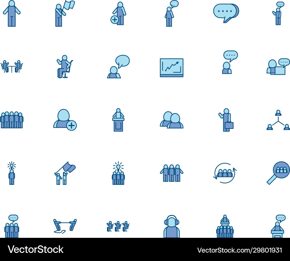 Isolated avatars line and fill style icon set Isolated avatars line and fill style icon set vector image