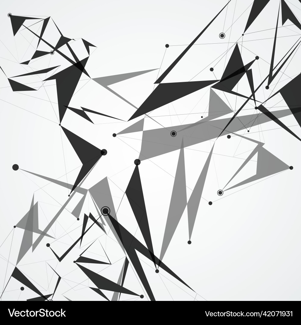 Molecular structure with connected abstract shapes Molecular structure with connected abstract shapes vector image