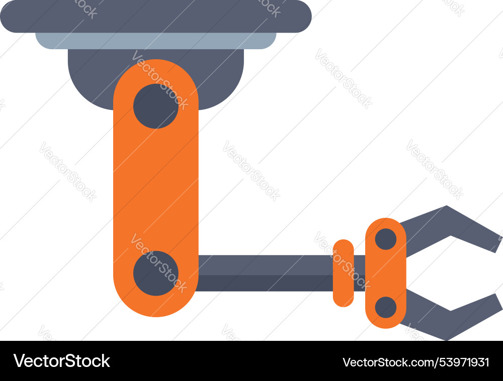 Robotic arm holding something using mechanical Robotic arm holding something using mechanical vector image