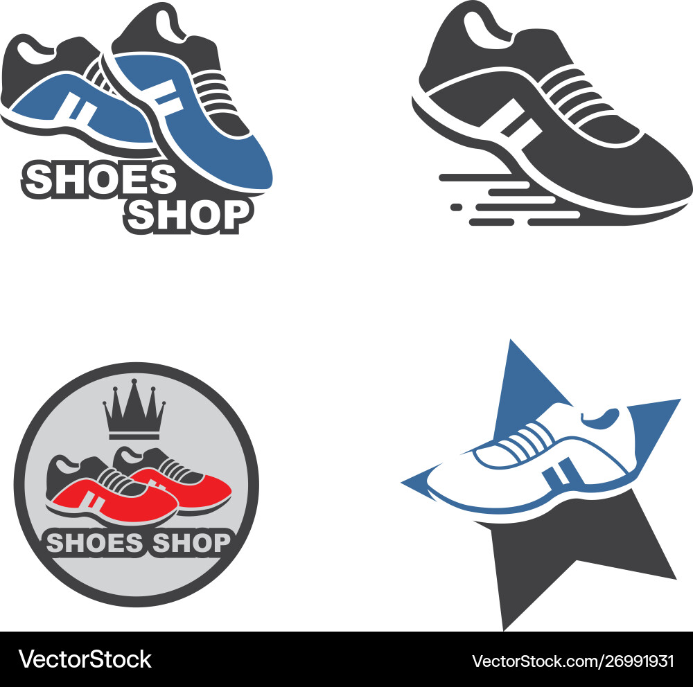 Schuhe Icon Logo Design Schuhe Icon Logo Design vektorbild