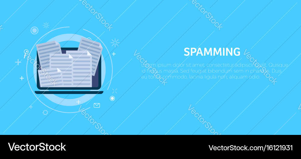 Spamming in computer mail Vector Image