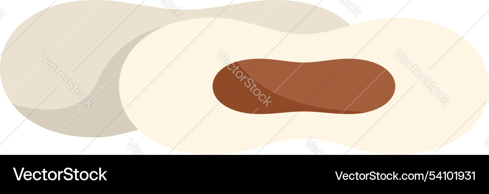 Two peanuts in shell minimalist Two peanuts in shell minimalist Vector Image