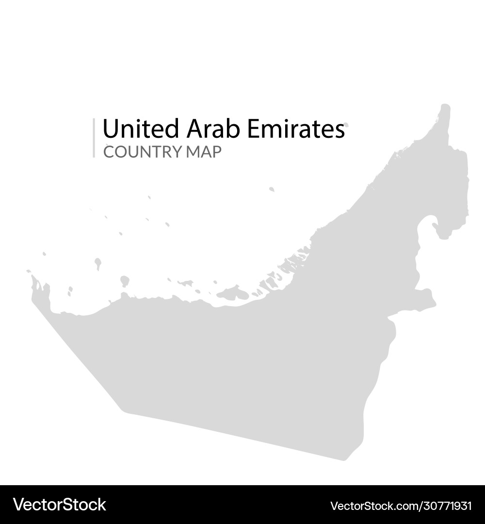 Uae dubai map united arab emirates country vector image