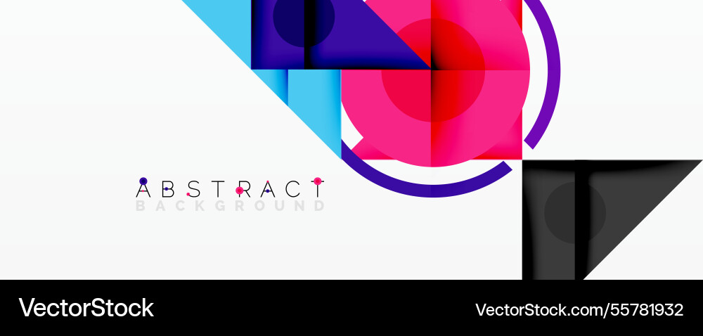 Abstract geometric composition with overlapping Abstract geometric composition with overlapping Vector Image