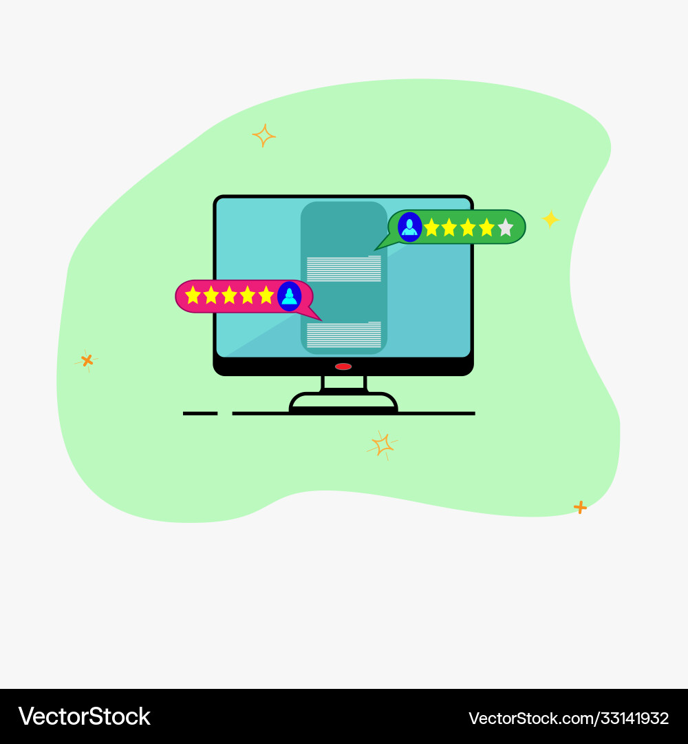 Conversation chat or on computer vector image