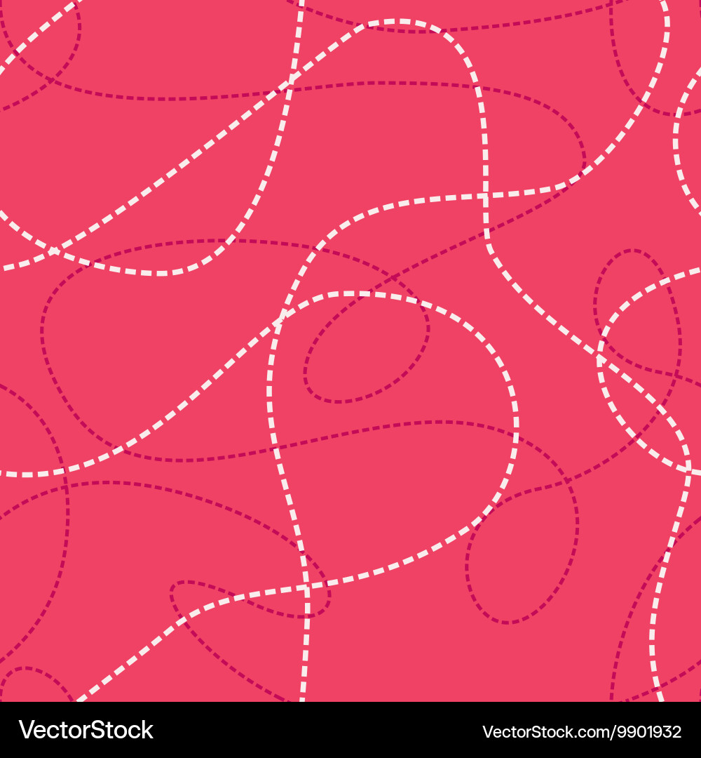 Dashed Line Seamless Pattern Vector Image