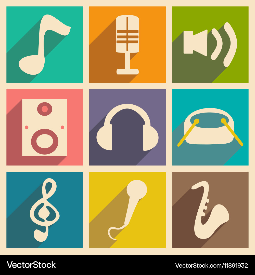 Flat with shadow concept and mobile application Vector Image