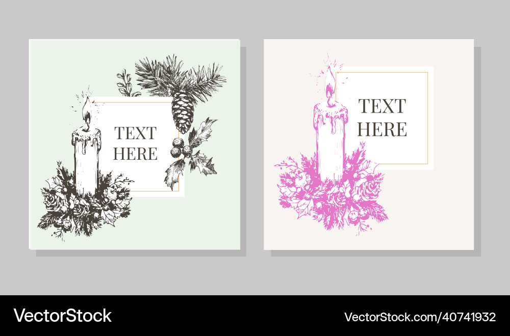 Frame christmas sketch cute hand-drawn invitation Frame christmas sketch cute hand-drawn invitation vector image