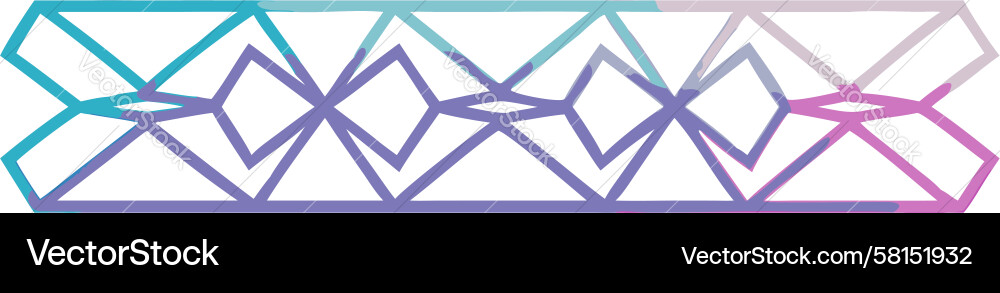 Gradient Zigzag Border Vector Image