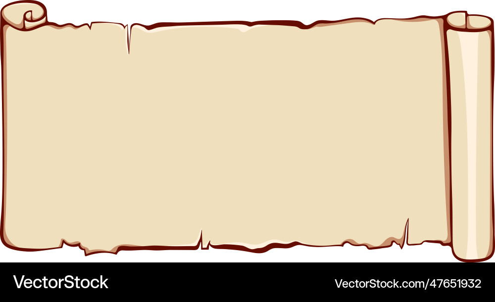 Horizontal scroll paper color Horizontal scroll paper color vector image