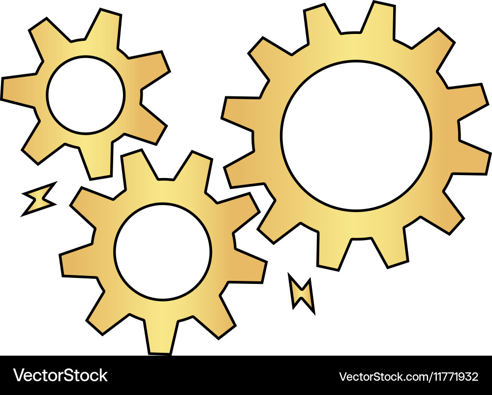 Mechanism computer symbol Vector Image