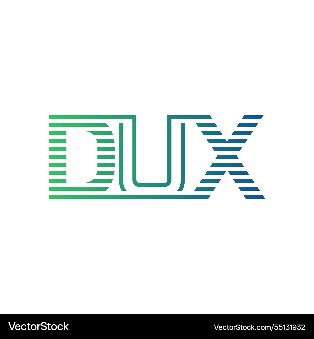 Modern dux logo design letter minimalist Vector Image