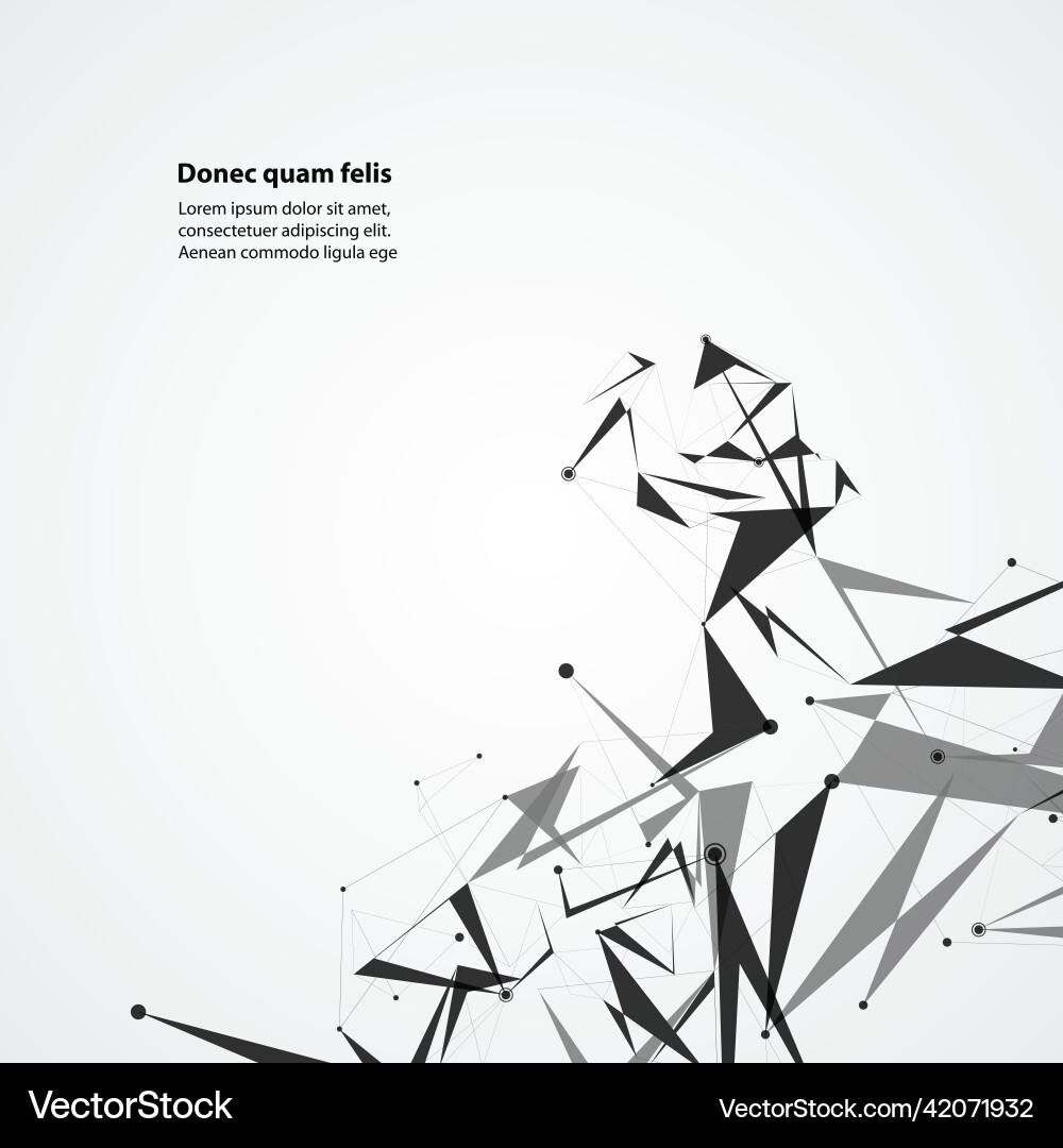 Molecular structure with connected abstract shapes Molecular structure with connected abstract shapes Vector Image