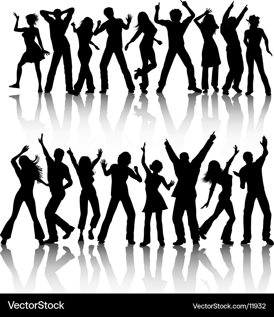 People dancing Royalty Free Vector Image - VectorStock