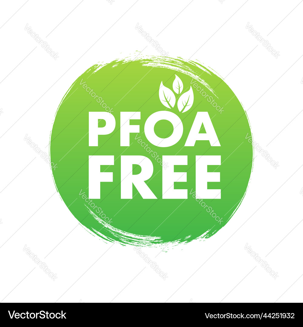 Pfoa kostenlose grüne Icon Badge Stock Pfoa kostenlose grüne Icon Badge Stock vektorbild