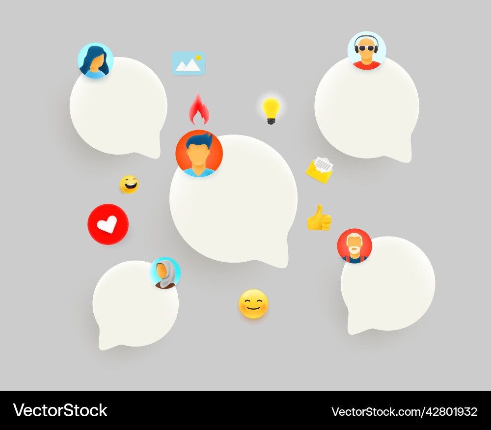 Social Media Kommunikationskonzept Social Media Kommunikationskonzept vektorbild