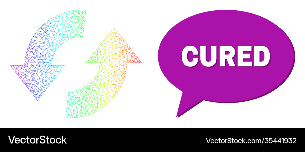 Spectral net gradient exchange arrows icon vector image