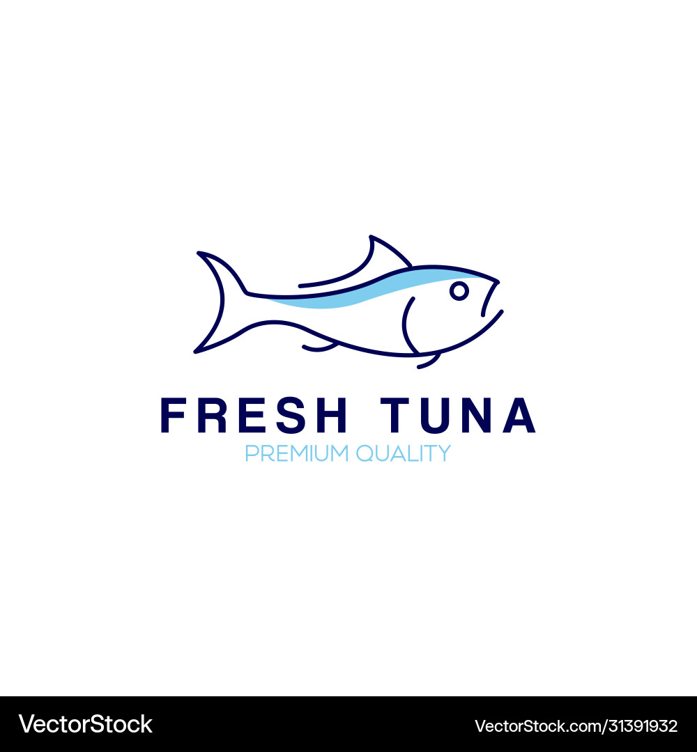 Tuna fish logo design template for business Vector Image