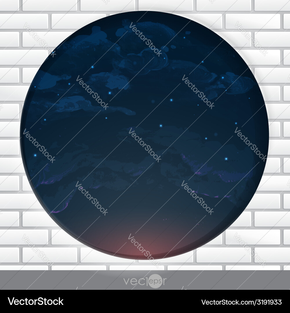 Abstract round shape with frame vector image