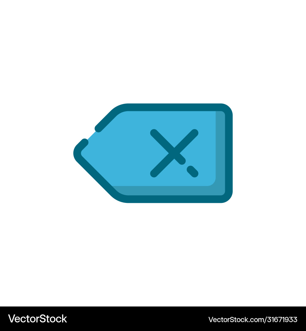 Backspace key icon symbol keyboard isolated Backspace key icon symbol keyboard isolated vector image