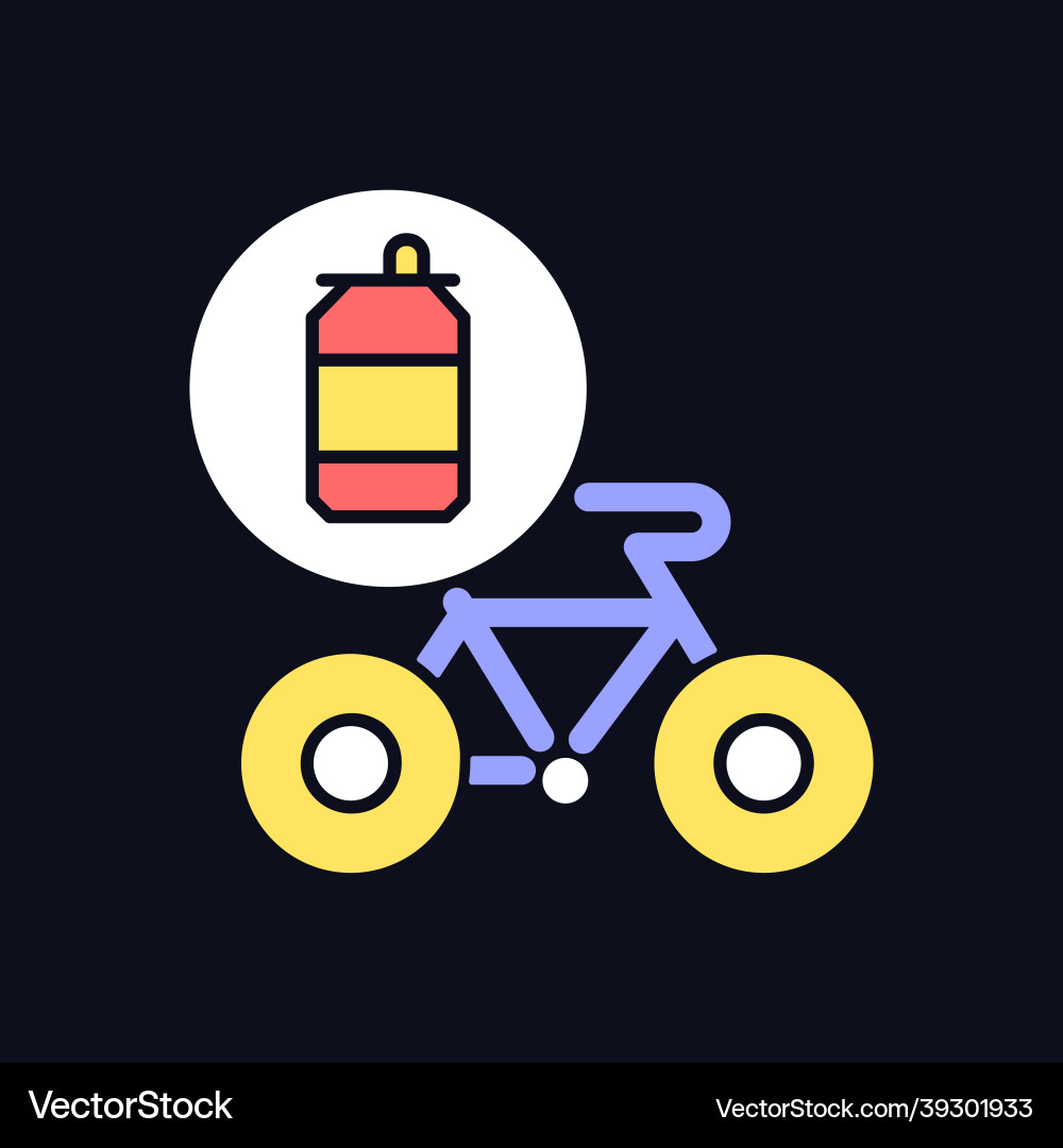 Bicycles made from steel cans rgb color icon Bicycles made from steel cans rgb color icon vector image