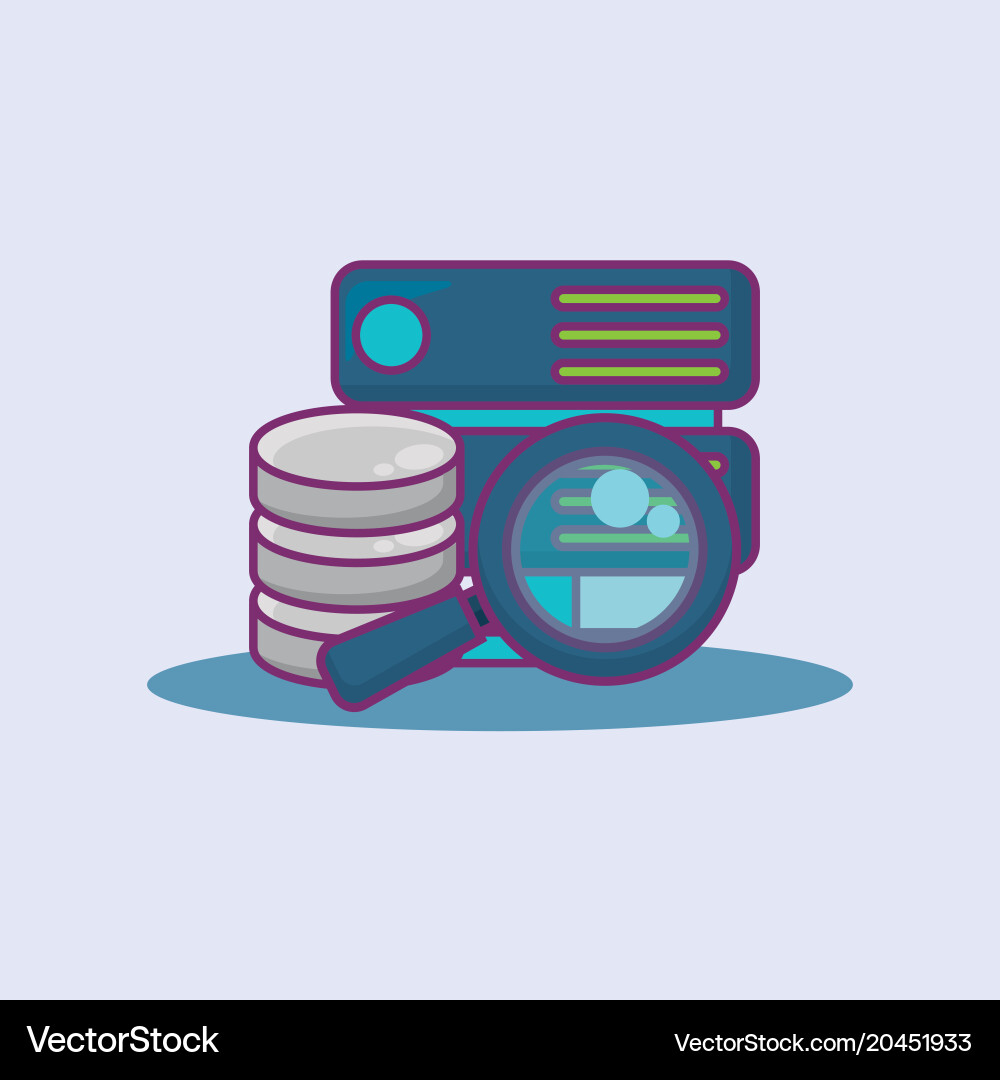 Big data design vector image