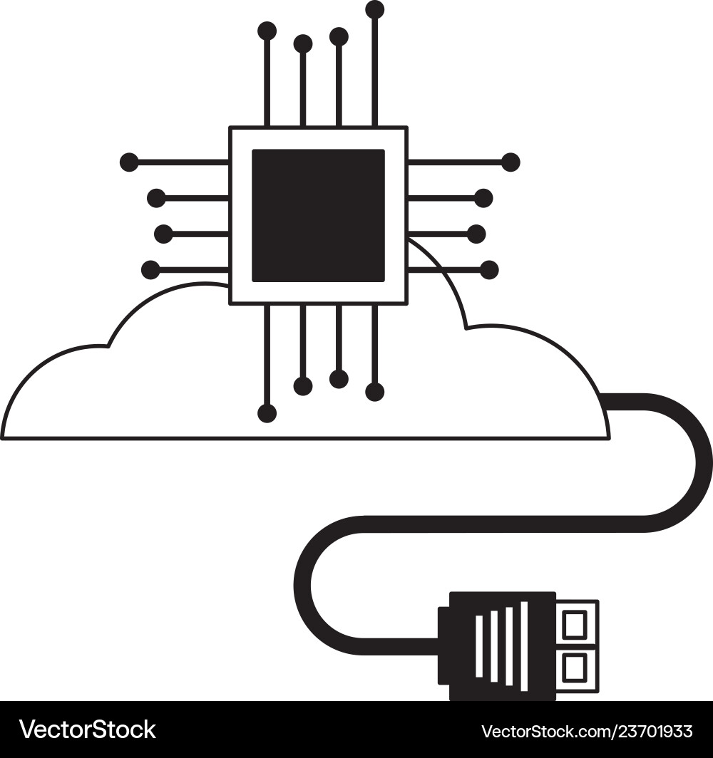 Cloud computing connector Vector Image