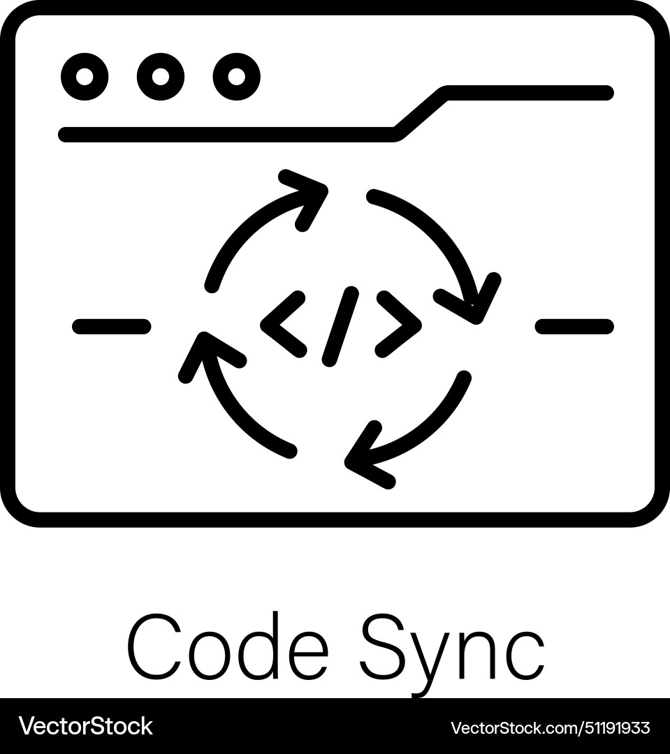 Code sync Vector Image