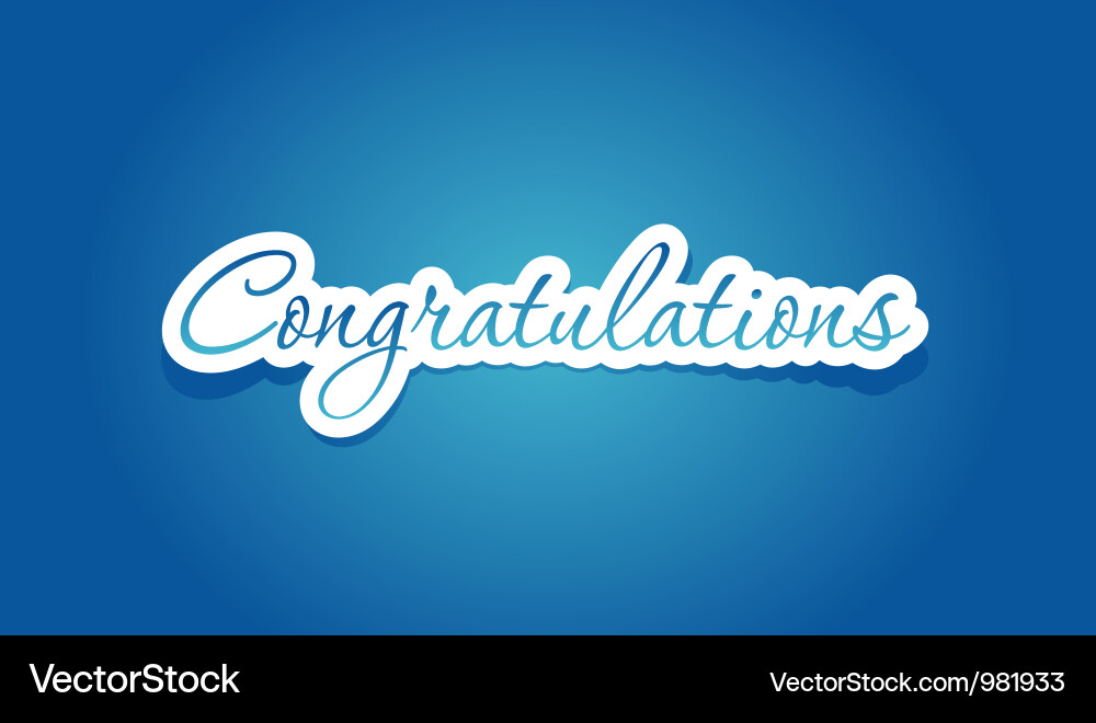 Congratulations Script Text – Royalty-Free Vector | VectorStock