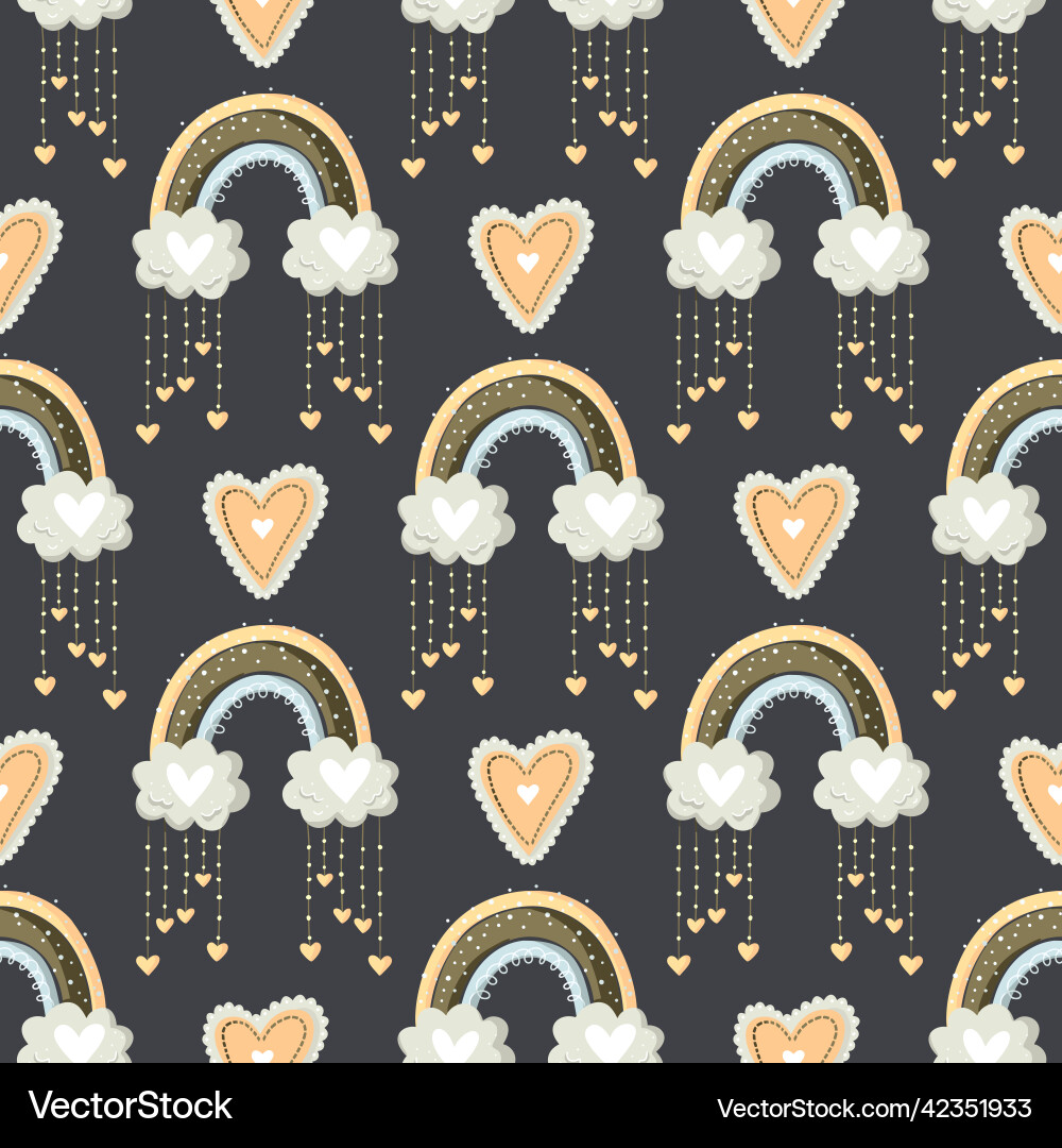 Cute kid rainbow decoration colorful decorative Cute kid rainbow decoration colorful decorative vector image