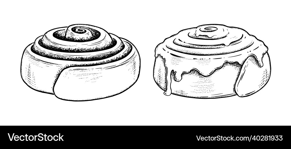 Delicious Cinnamon Roll Royalty Free Vector Image