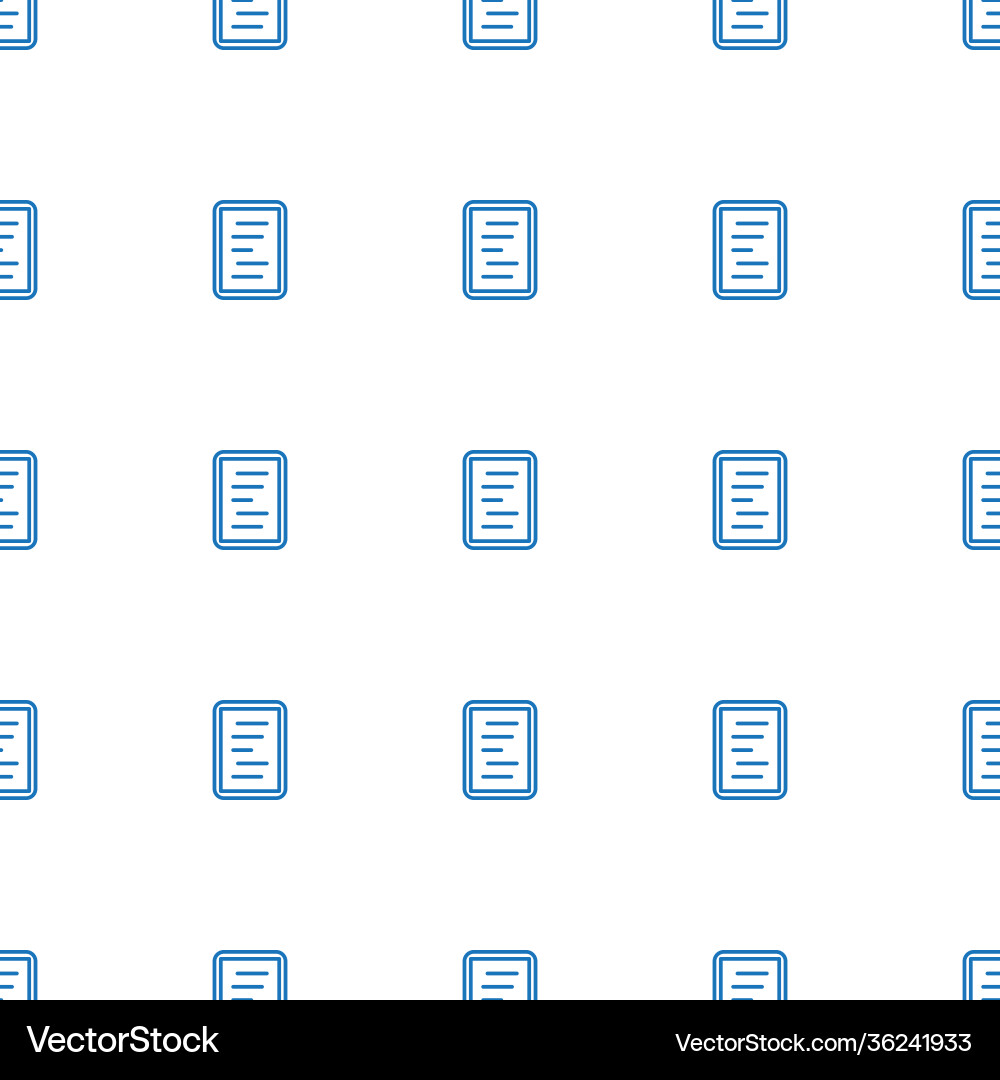 Document icon pattern seamless white background vector image