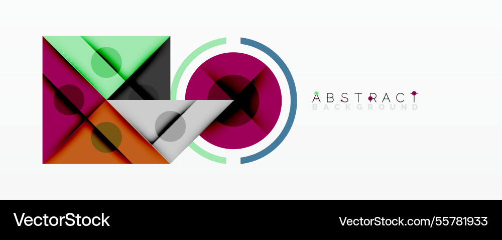 Geometric abstract design with layered triangles Vector Image