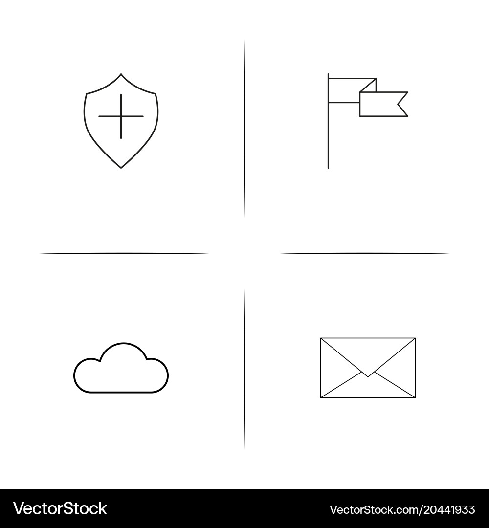 Internet technologies simple linear icon vector image