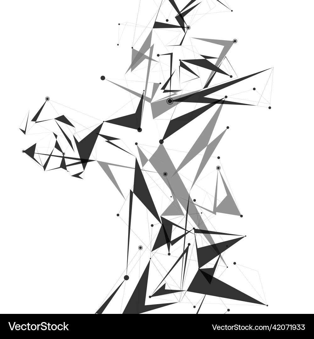 Molecular structure with connected abstract shapes Molecular structure with connected abstract shapes vector image