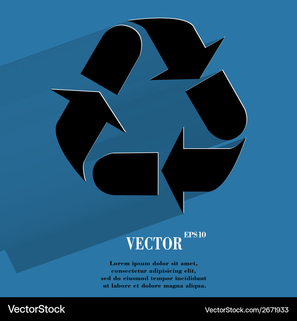 Processing flat modern web button with long shadow Vector Image