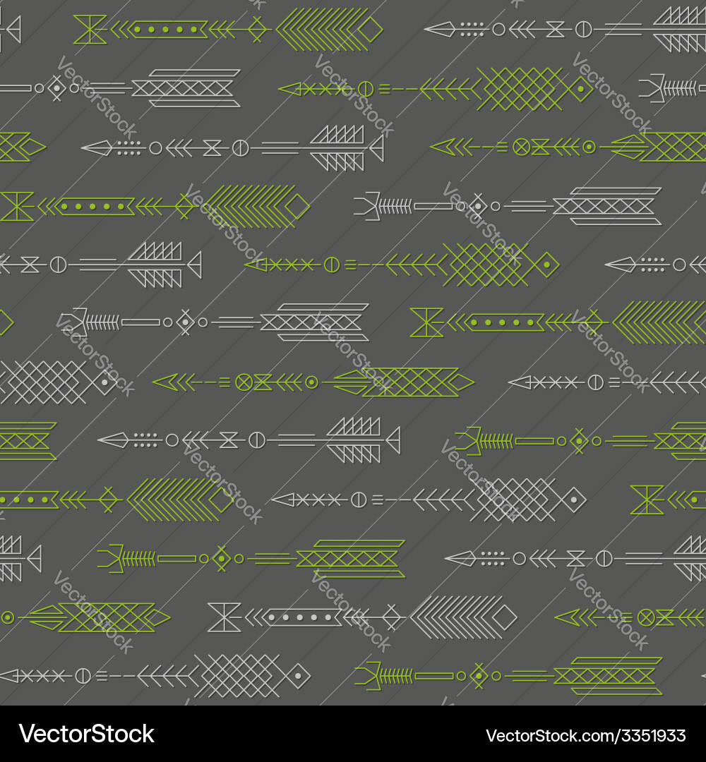 Seamless abstract pattern with stylized arrows vector image