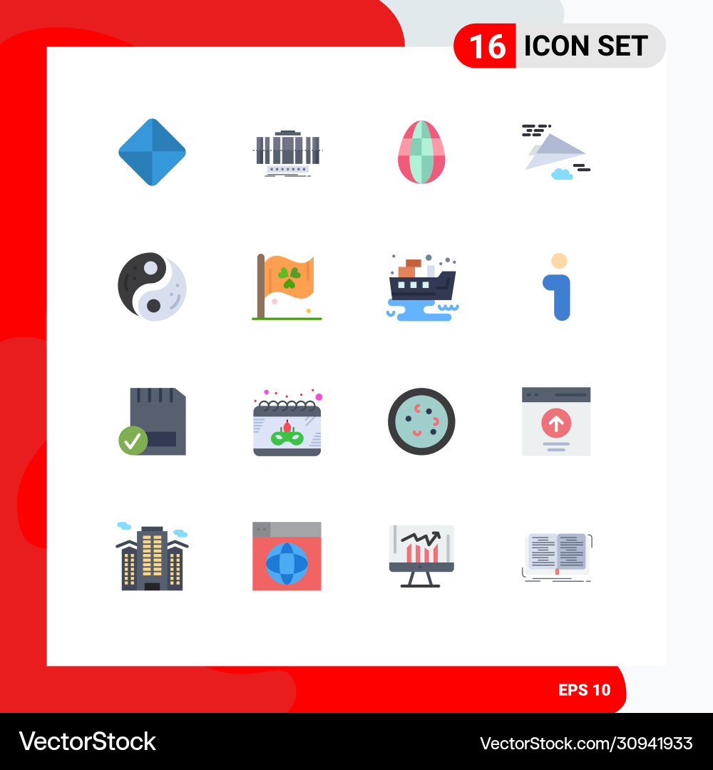 Set 16 modern ui icons symbols signs for unity Vector Image