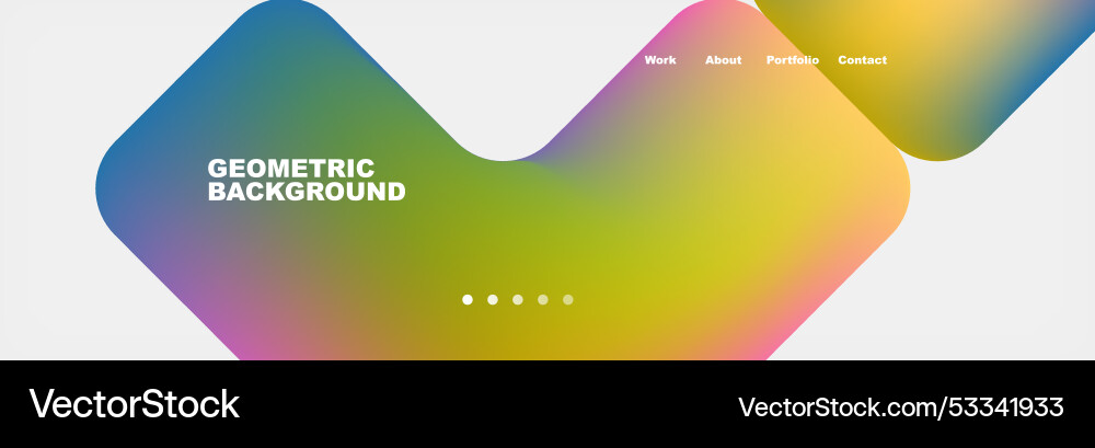 Square internet web page design template Vector Image
