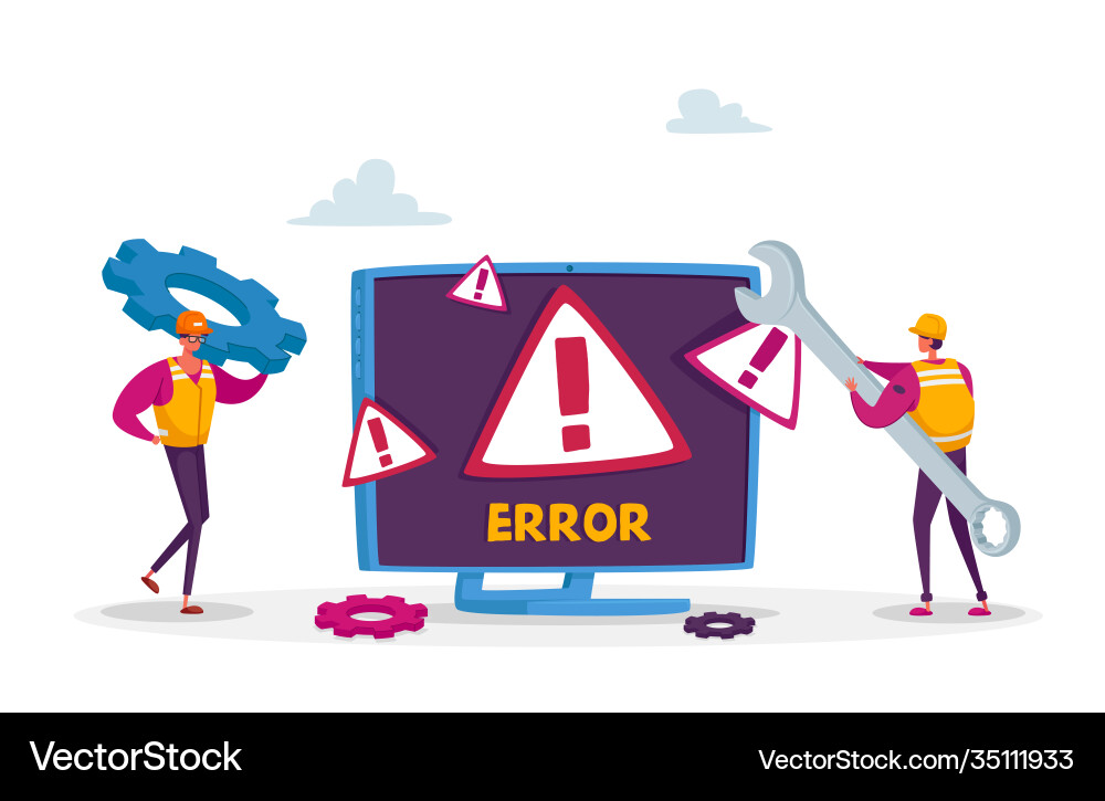 System error website under construction 404 page System error website under construction 404 page vector image