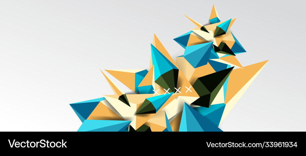 3d low poly abstract shape background 3d low poly abstract shape background vector image
