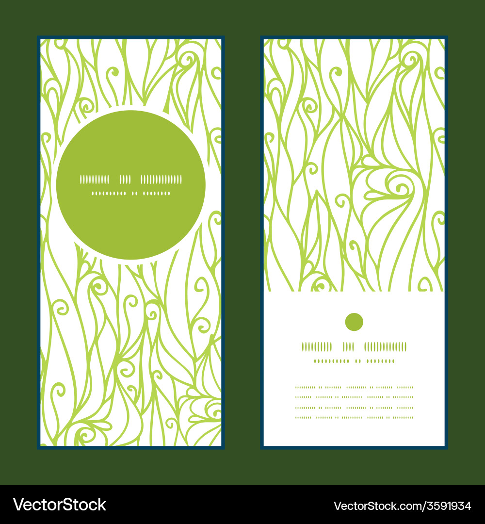 Abstract swirls texture vertical round frame vector image