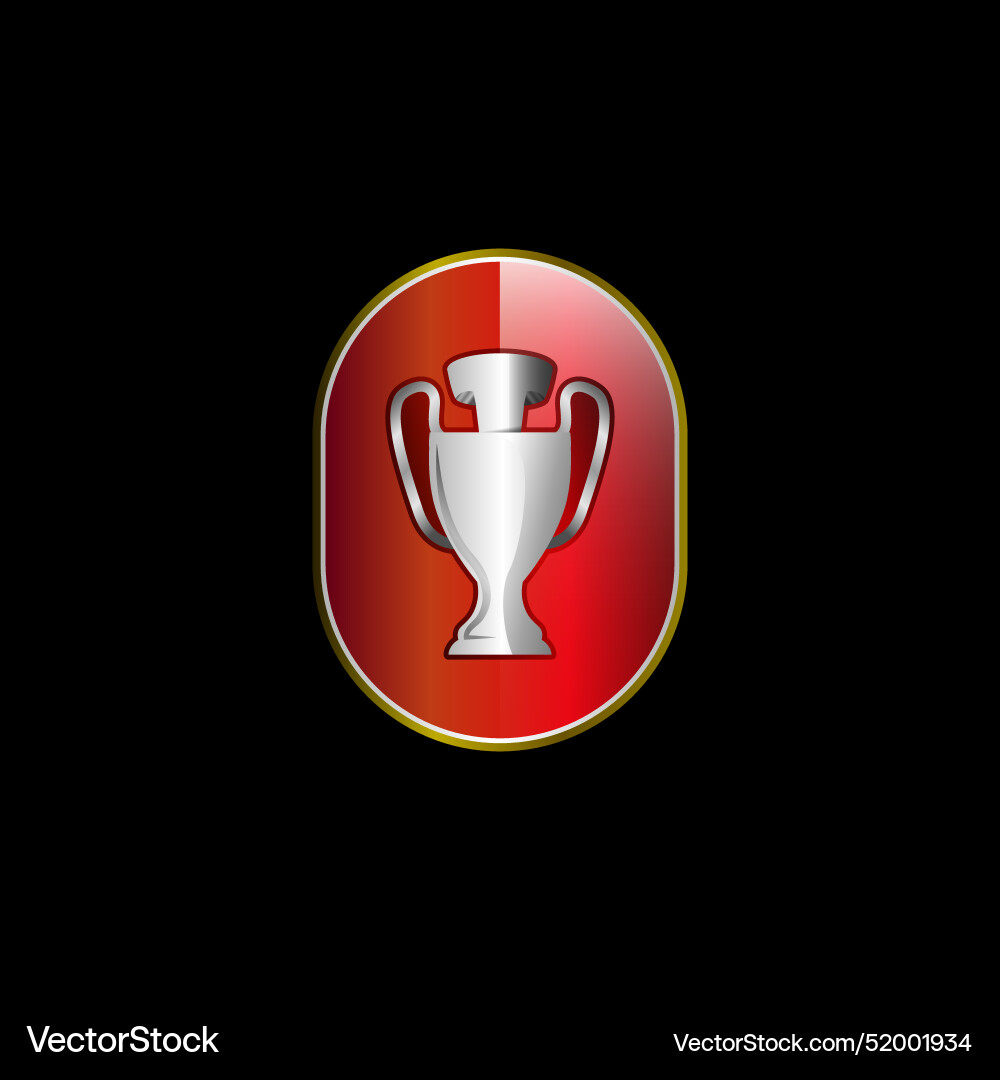 Champion trophy badge template design isolated Vector Image