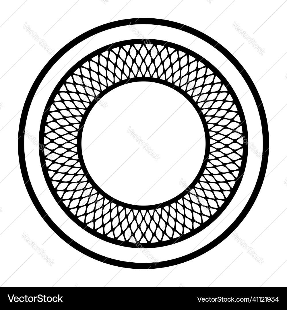 Circle pattern for round frame Vector Image
