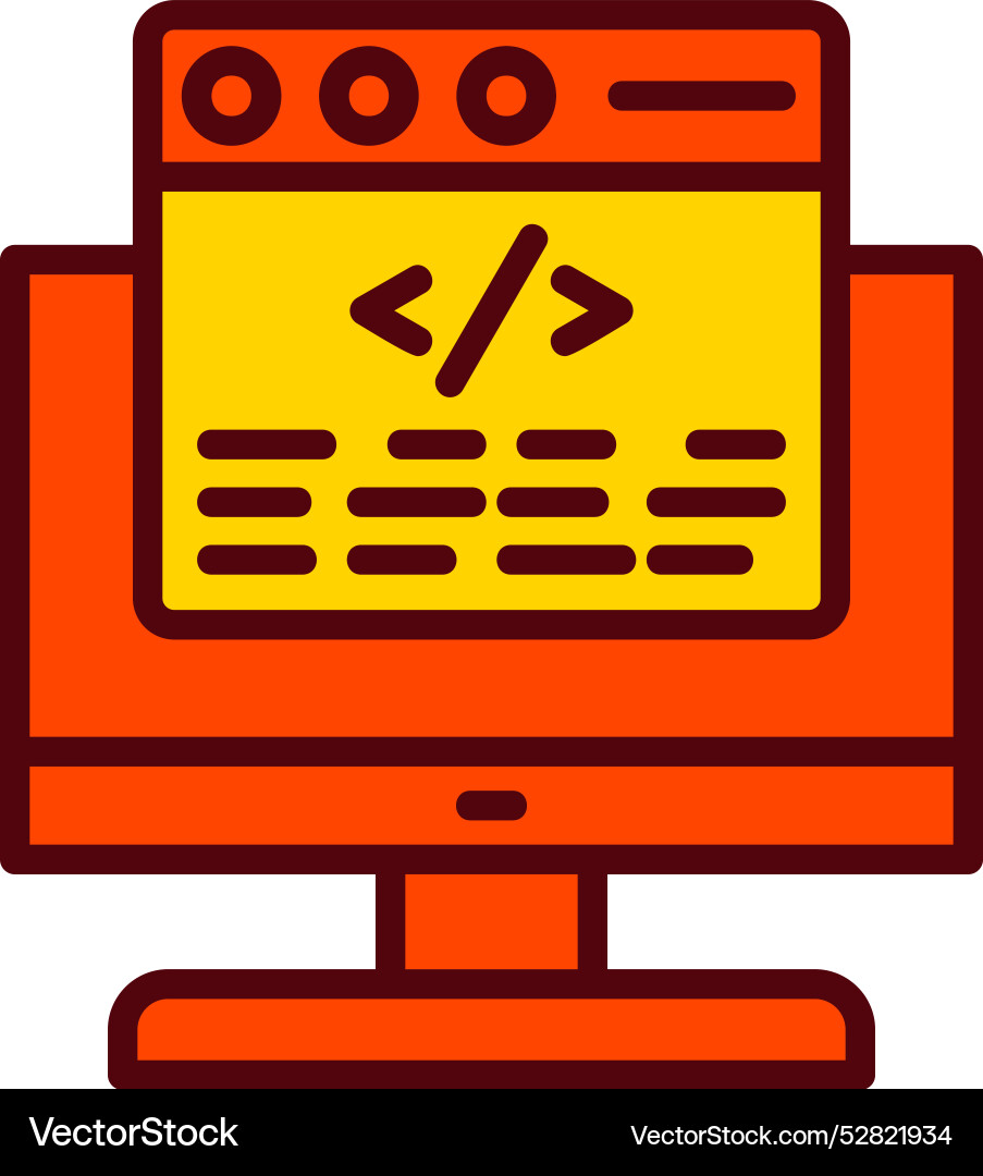 Coding icon design vector image