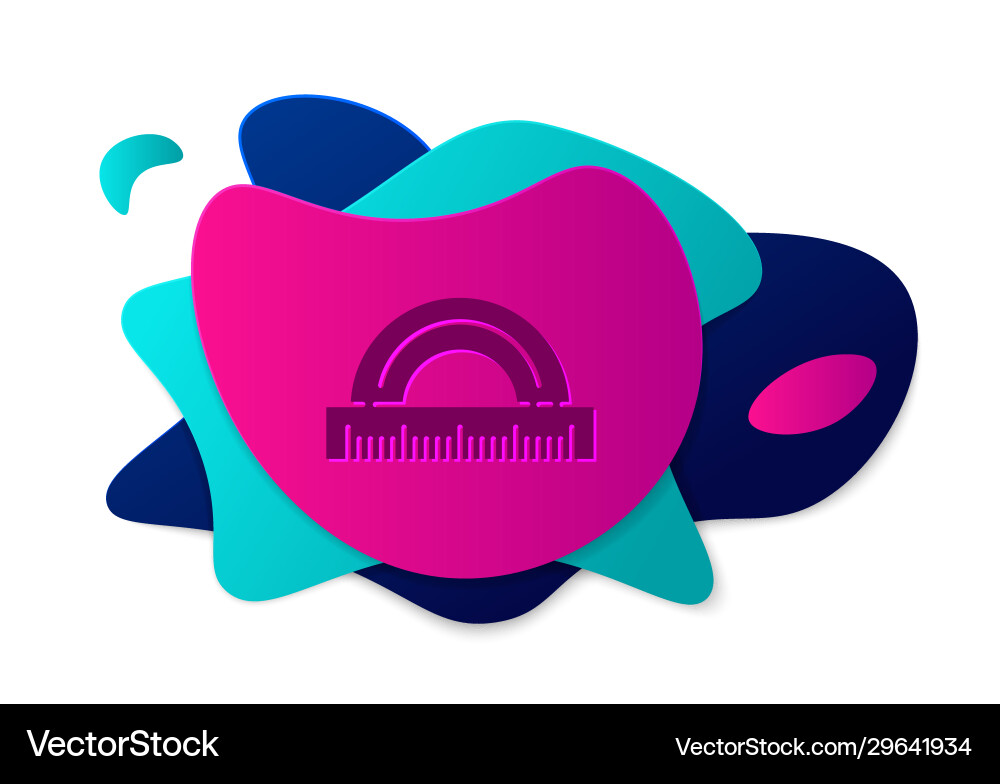 Color protractor grid for measuring degrees icon vector image