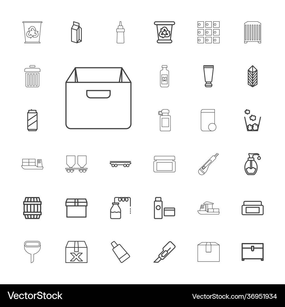 Container icons vector image