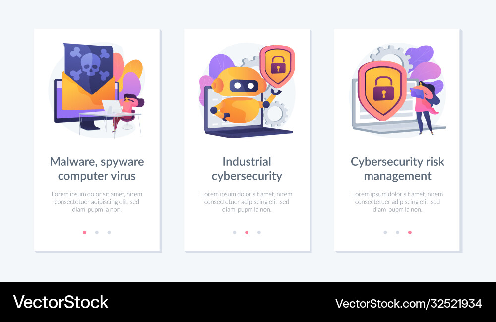 Cybersecurity App Interface vector image