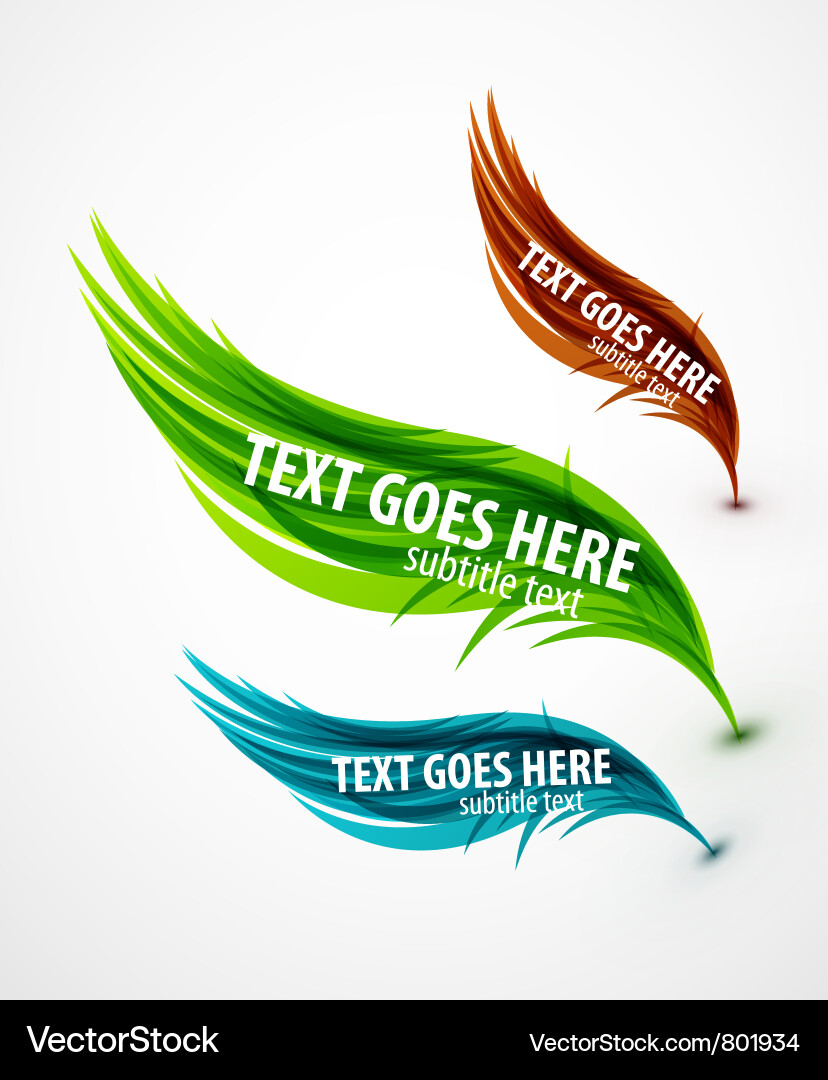 Flowing Text Waves Vector Image