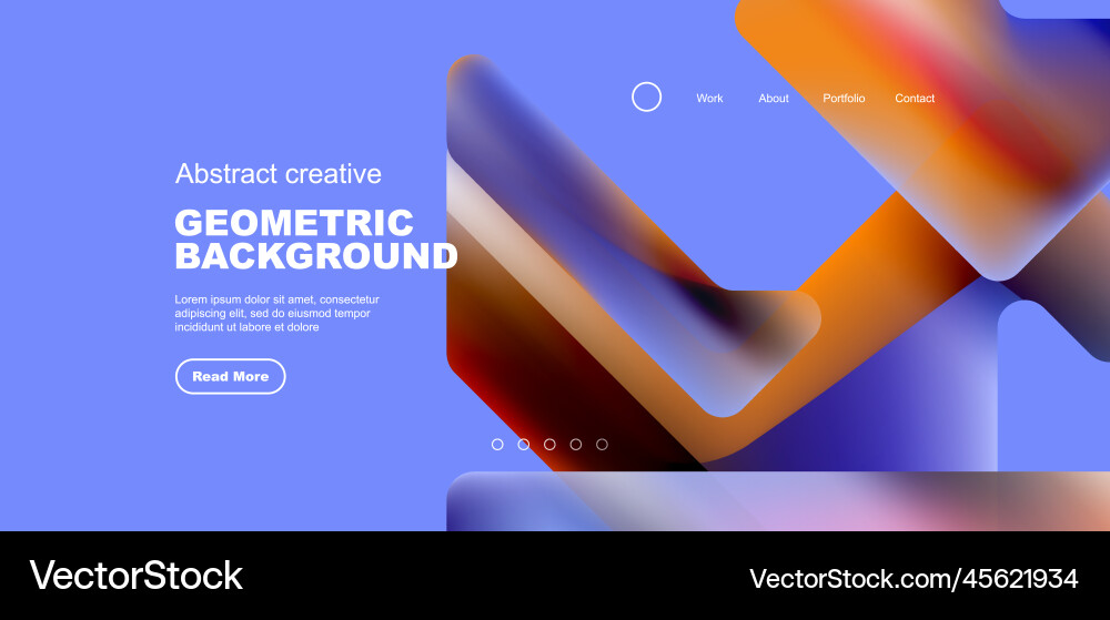 Fluid gradient triangles landing page background Fluid gradient triangles landing page background vector image
